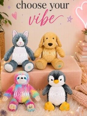 Health Touch-Huggable Massage Gift W/ Relaxing Vibration (🌈Sloth /🩶Cat )